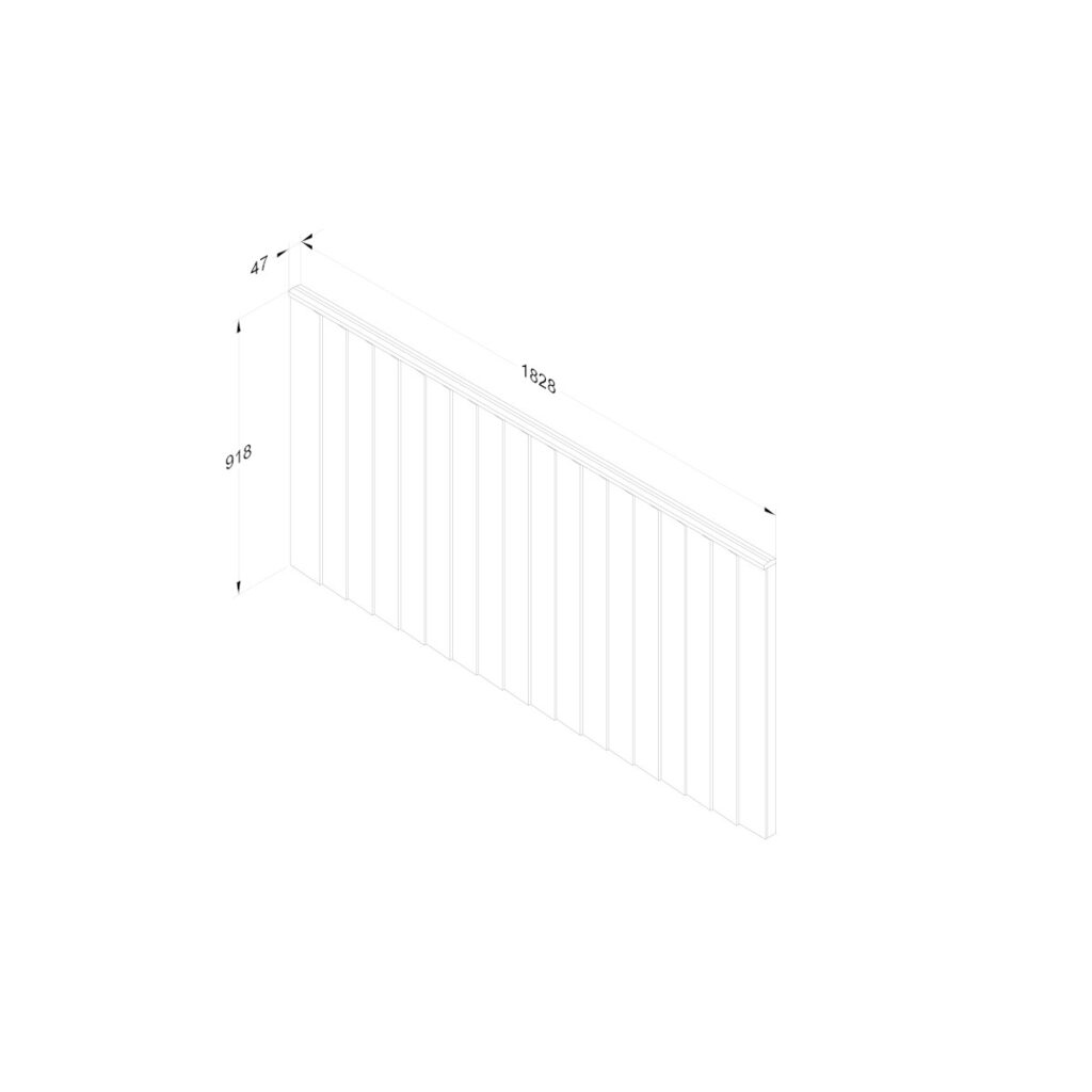 Forest Garden 6ft x 3ft Closedboard Fence Panel – Pack of 4 5013053191033 2